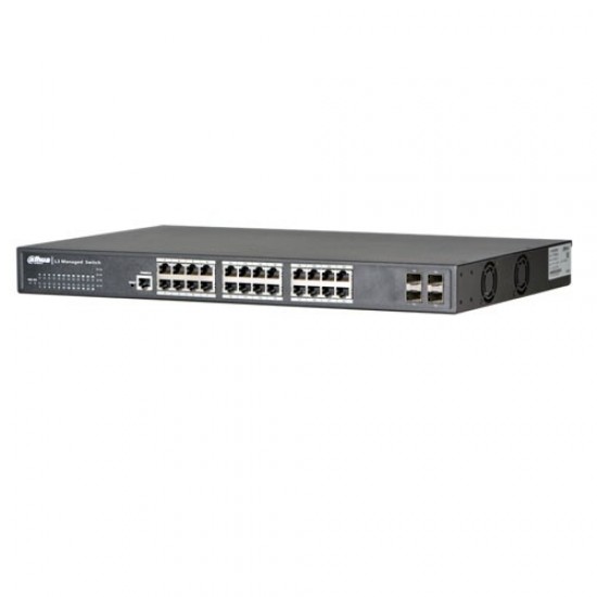 24 Kanal L3 Gigabit Yönetilebilir Switch - 24GE+ 4 SFP /10GE SFP