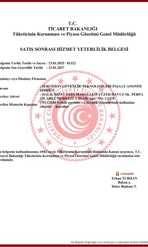Satış Sonrası Hizmet Yeterlilik Belgesi