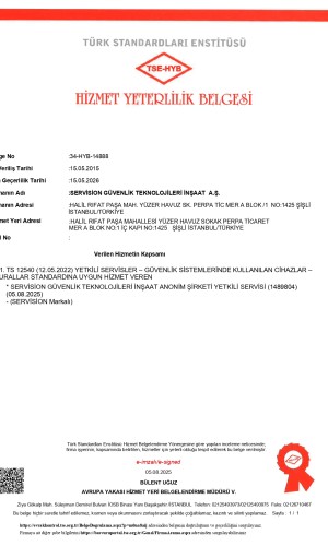 TSE 12540 Hizmet Yeterlilik Belgesi